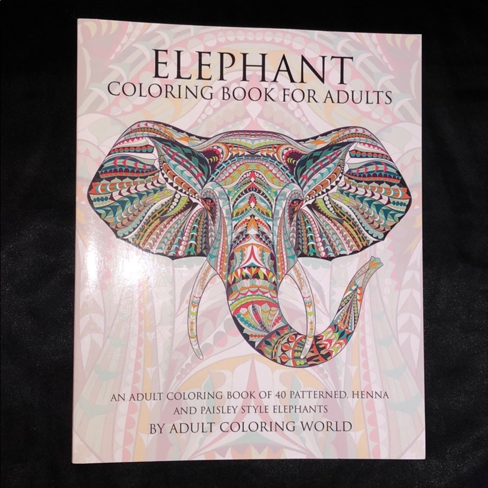 🐘 ELEPHANT adult coloring book 🐘